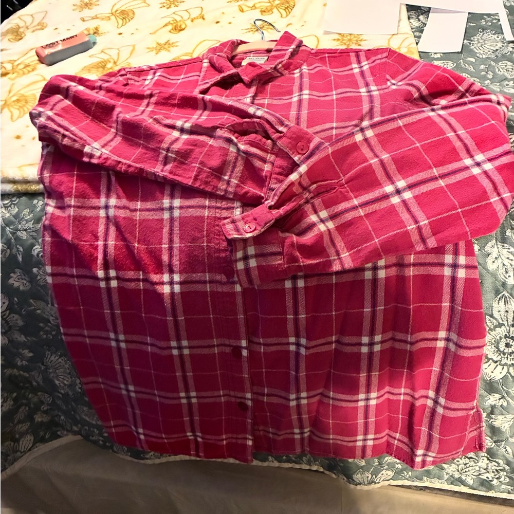 EUC Blair Ladies Flannel Button Down Oversized Fit Shirt S/M/L - Picture 4 of 7